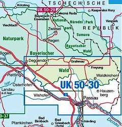 UK 50-30 Naturpark Bayerischer Wald südl. Teil, 1:50.000